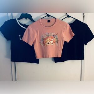 Bundle of 3 Cropped Tops – Brandy Melville & Urban Outfitters